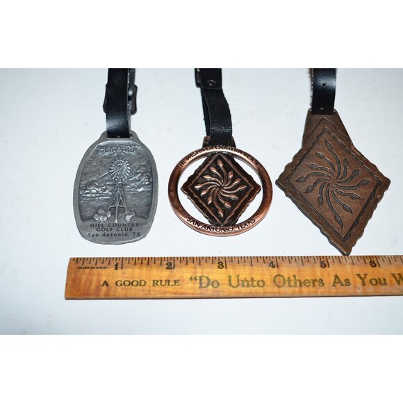 HTF Hyatt Westin LaCantera Metal Golf Bag Tag Lot San Antonio Texas 3pc lot - Picture 5 of 16